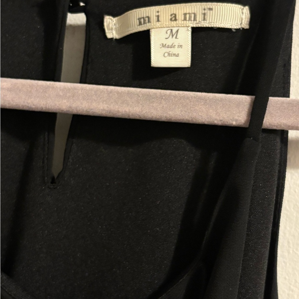 Miami Black Halter Mini Dress - Picture 2 of 4